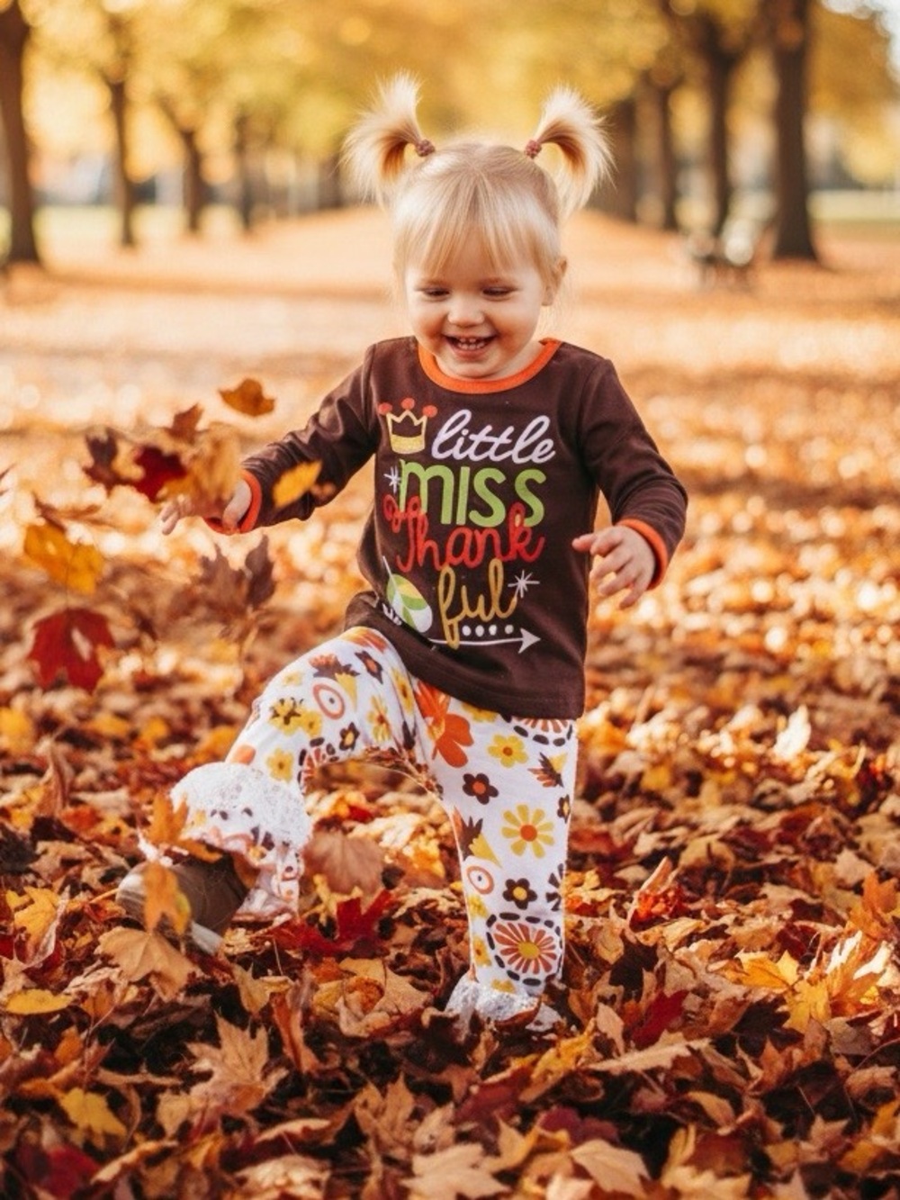 Girls “LITTLE MISS THANKFUL” Matching Outfit